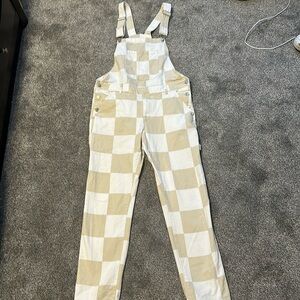 Forever 21 unisex checkered overalls